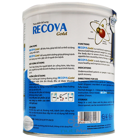 Sữa RECOVA Gold 400g Cho Bệnh Nhân Ung Thư- mua từ 3 hộp trở lên hỗ trợ đến 20k phí ship