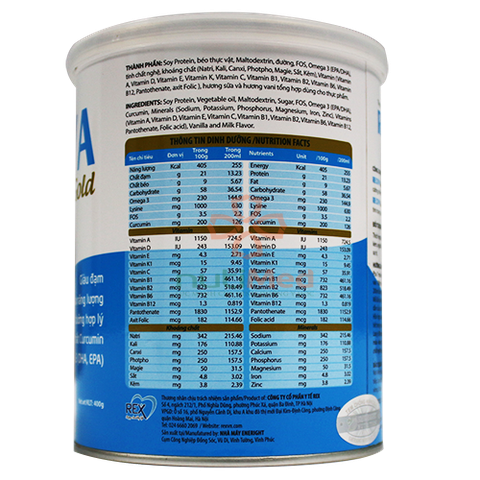 Sữa RECOVA Gold 400g Cho Bệnh Nhân Ung Thư- mua từ 3 hộp trở lên hỗ trợ đến 20k phí ship