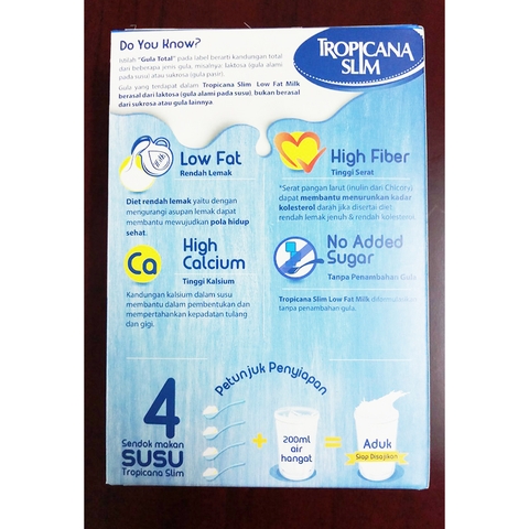Sữa Bột Ít Béo Tropicana Slim Hương Vani