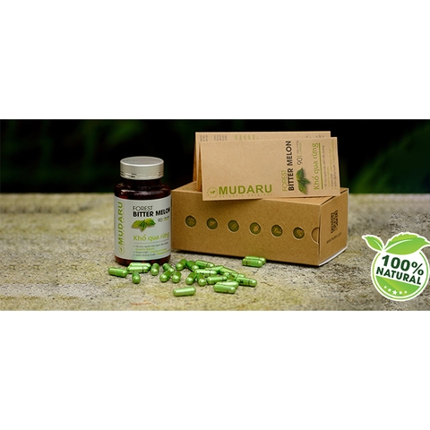 Viên uống khổ qua rừng Mudaru - Chai 90 viên nang-HỖ TRỢ PHÍ SHIP TỚI 25K KHI MUA TỪ 2 HỘP