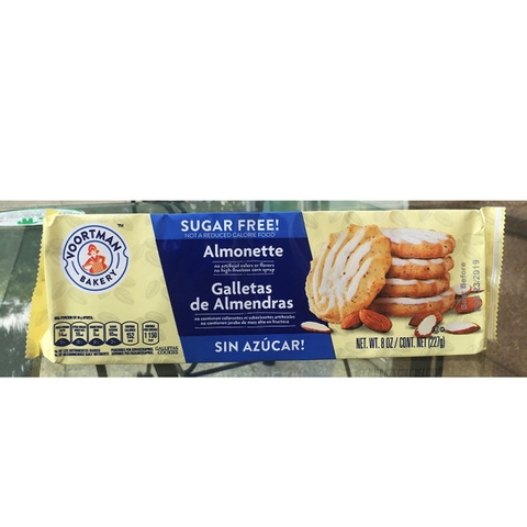 Bánh quy hạnh nhân không đường Almonette 227g