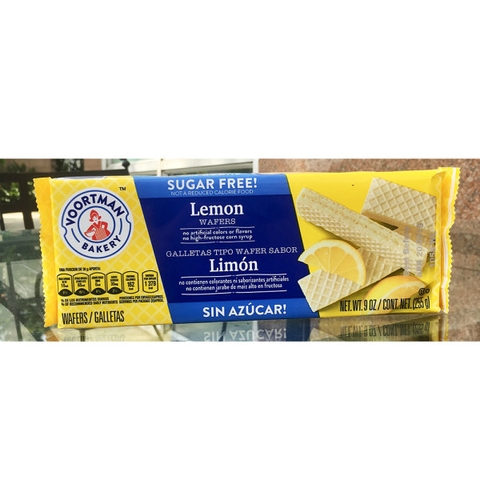 Bánh xốp ăn kiêng không đường Voortman vị chanh 255g