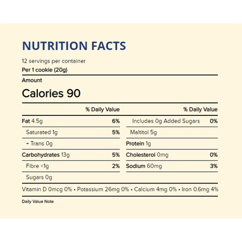Bánh Quy Voortman Socola Với Hạt Hồ Đào Không Đường 227g - Sugar Free Pecan Chocolate Chip