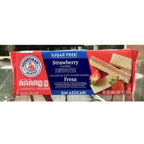 Bánh xốp ăn kiêng không đường Voortman vị dâu 255g