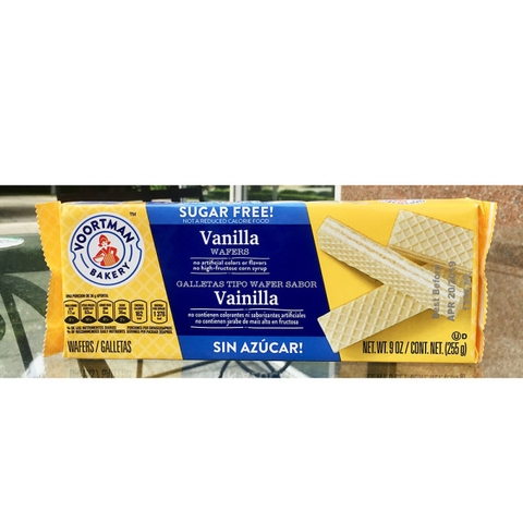 Bánh xốp không đường Voortman vị Vanilla 255g