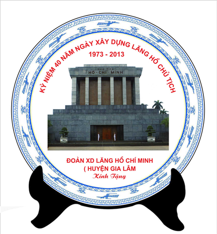 Đĩa sứ in logo