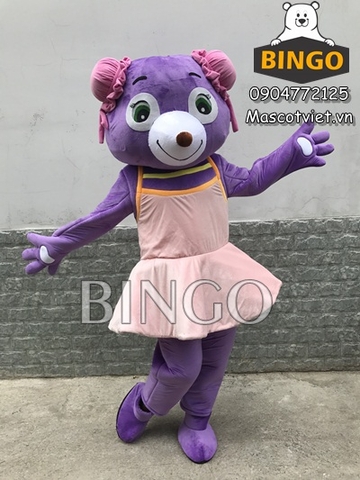 Mascot gấu tím