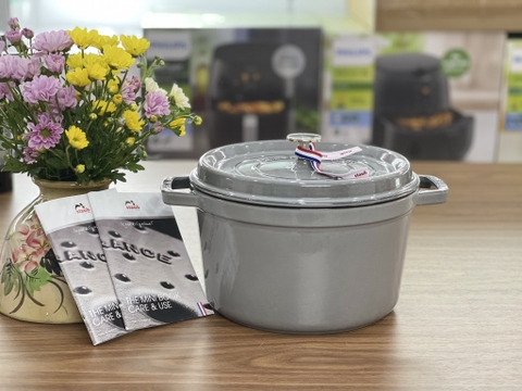 NỒI GANG STAUB COCOTTE MÀU XÁM 24CM – 4,7L