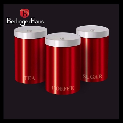 Bộ 3 hộp đựng Berlinger Haus BH/1343 - màu đỏ