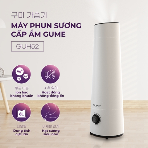 Máy phun sương cấp ẩm GUME GUH52 - Nhập khẩu chính hãng từ Hàn Quốc