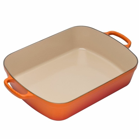 Khay nướng bỏ lò hình chữ nhật LeCreuset Bratreine Evo 37x29cm Orange (màu cam)