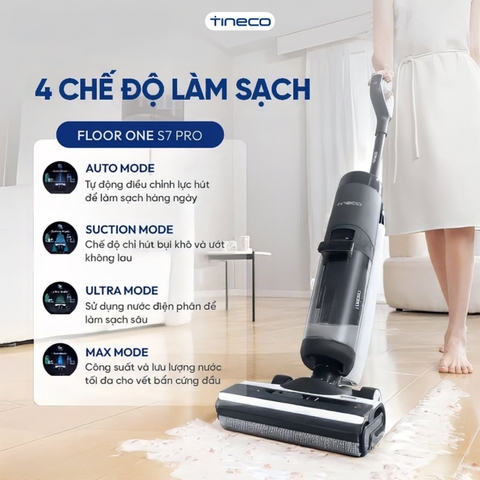 MÁY HÚT BỤI & LAU NHÀ KHÔ, ƯỚT TINECO S7 PRO