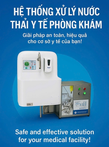Module xử lý nước thải phòng khám y tế loại mới đẹp, hiệu quả