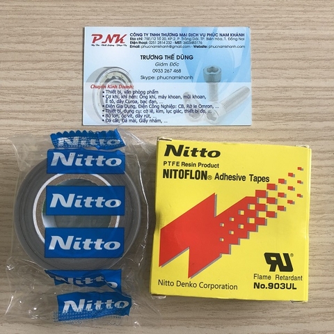 BĂNG KEO PTFE 19MMx0.18MMx10M NITTO DENKO