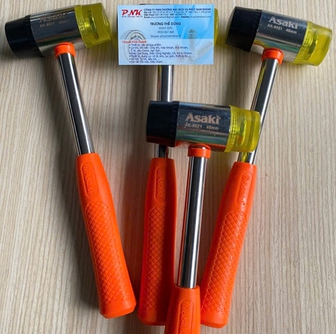 BÚA HAI ĐẦU NHỰA VÀNG ĐEN 40MM ASAKI AK-9521