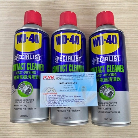 CHAI LÀM SẠCH BỀ MẶT KHÔ NHANH SPECIALIST CONTACT CLEANER WD-40 360ML