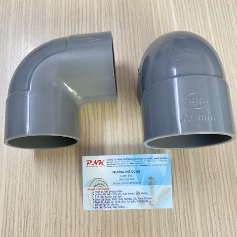 CO 90 ĐỘ PVC TRƠN 60 BM