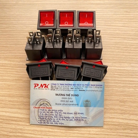 CÔNG TẮC BẬP BÊNH 4 CHÂN CÓ ĐÈN KCD4 16A 250VAC