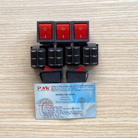 CÔNG TẮC BẬP BÊNH 6 CHÂN CÓ ĐÈN KCD4 16A 250VAC