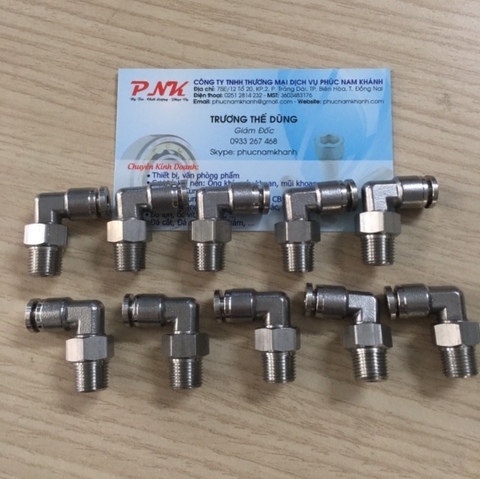 NỐI INOX REN 9.6 ỐNG PHI 6