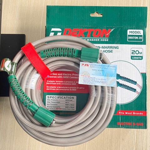 DÂY XỊT RỬA XE DEKTON 20M (2 ĐẦU REN 22MM)
