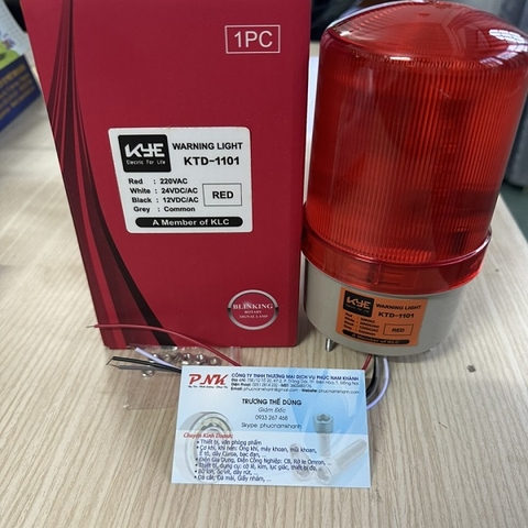ĐÈN QUAY CẢNH BÁO KHÔNG CÒI KYE KTD-1101 220V
