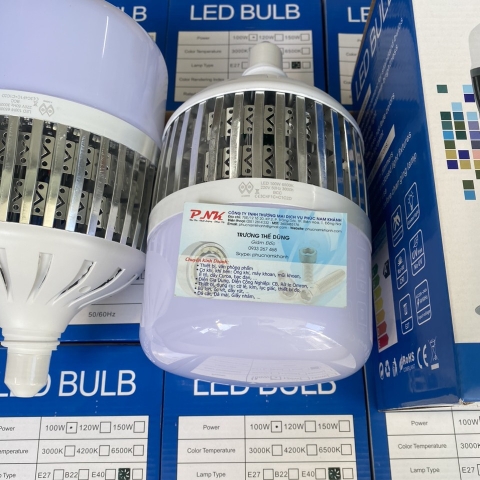 BÓNG ĐÈN LED BULB TRỤ THÂN NHÔM 100W 220V