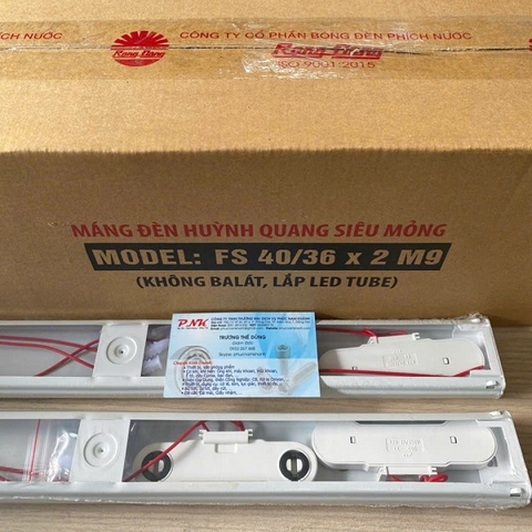 MÁNG ĐÈN ĐÔI RẠNG ĐÔNG FS 40/36 x2 M9 (KHÔNG BALAT, LẮP LED TUBE)