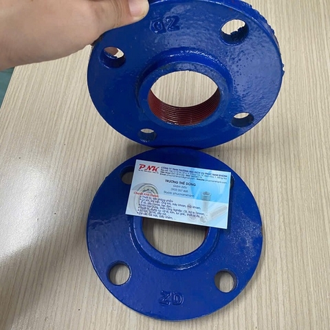 MẶT BÍCH DN50 CÓ CỔ Ở GIỮA REN 60MM THÉP