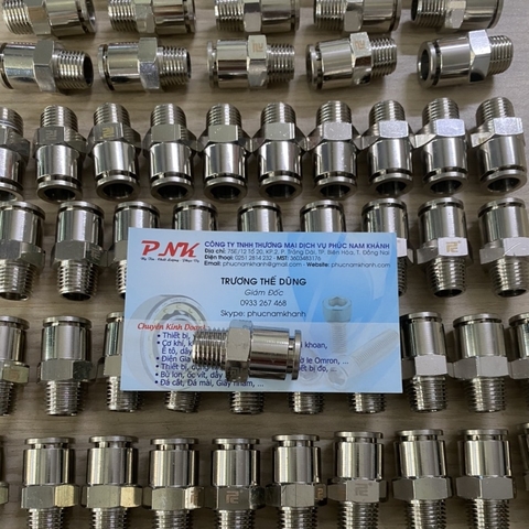 NỐI HƠI THẲNG INOX REN 13 ỐNG 6MM