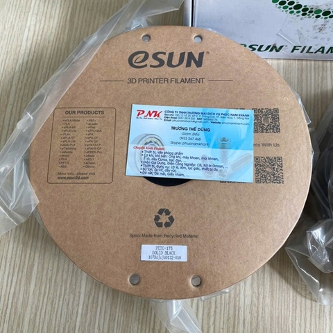 NHỰA IN 3D FILAMENT eSUN PETG 1.75MM 1KG SOLID BLACK (ĐEN ĐỤC)
