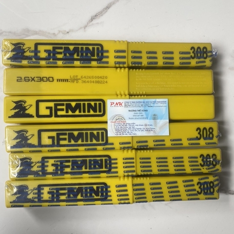 QUE HÀN INOX 2.6x300MM 308 GEMINI