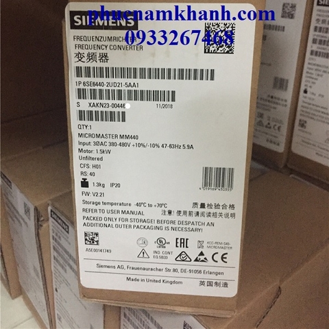 BIẾN TẦN SIEMENS 6SE6440-2UD27-5CA1