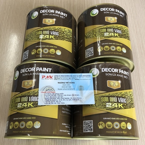 SƠN NHŨ VÀNG 24K A11 VÀNG TƯƠI DECOR PAINT