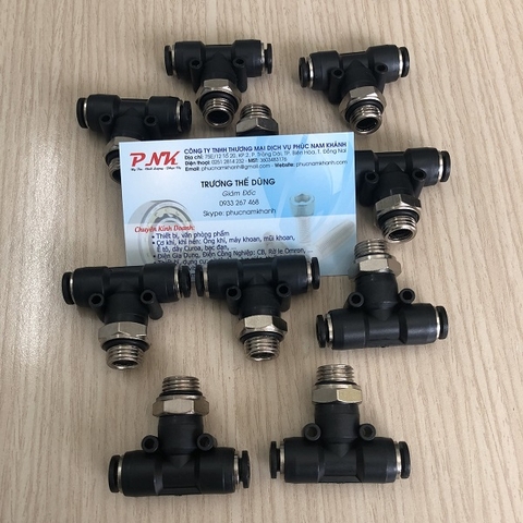 TÊ NỐI HƠI NHỰA REN 13 ỐNG 6