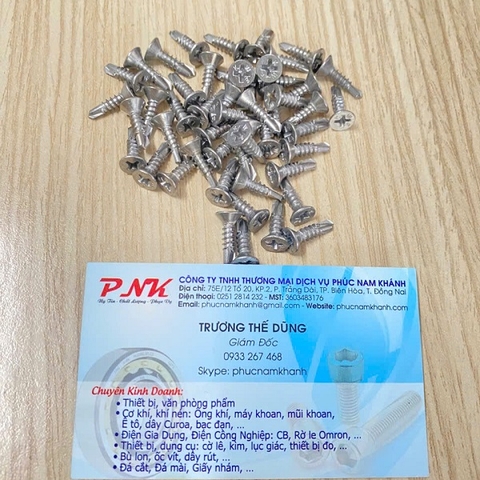 VÍT ĐẦU PAKE DẸT ĐUÔI CÁ INOX401 M4.2x16MM