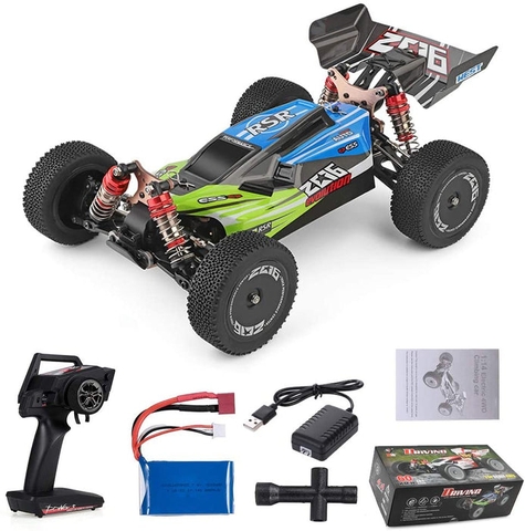 Xe đua tốc độ cao 60km/h buggy 1/14 rc car 4wd chạy 2 cầu cực nhanh