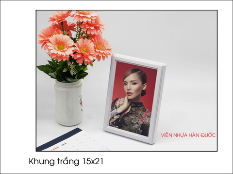 Khung trắng 15 x 21