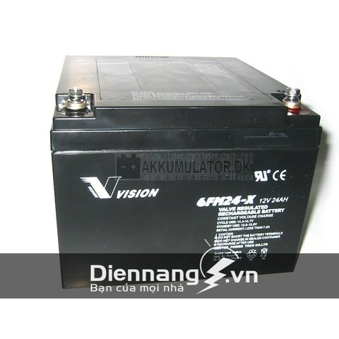 Ắc quy Vision 6FM24-X (12V-24ah)