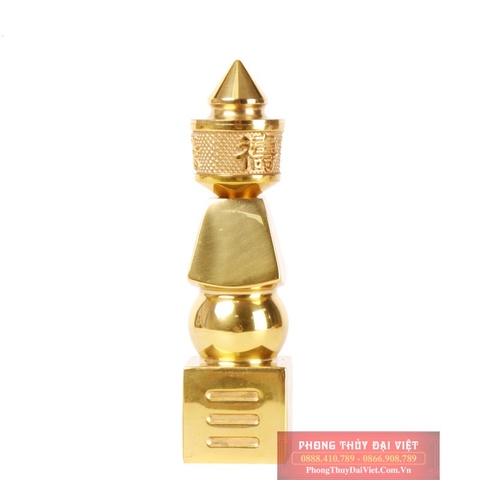 Tháp ngũ hành đồng vàng 19.5x5 cm - 650g