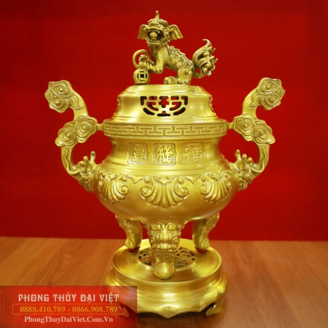 Đỉnh sòi đồng nguyên chất vàng đậm