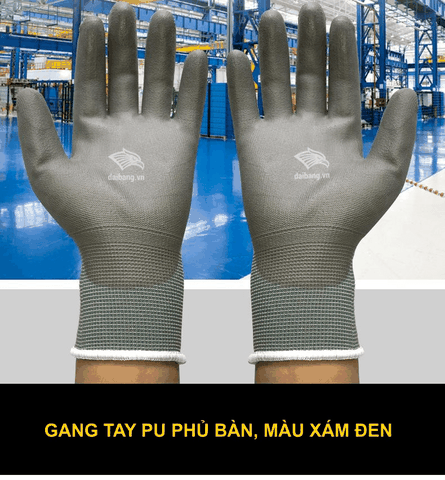 Găng tay phủ PU lòng bàn tay chống tĩnh điện