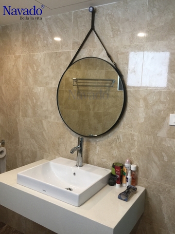 Gương dây da hiện đại phòng tắm NAVADO