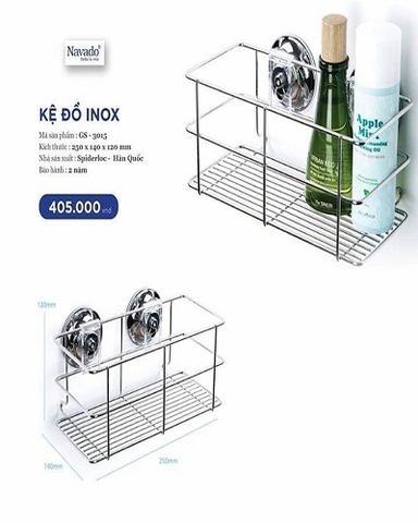 Kệ inox tiện ích hít chân không GS-3015