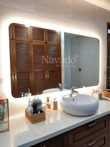Gương đèn led phòng tắm Navado theo yêu cầu