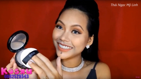 THÁI NGỌC MỸ LINH chia sẻ dùng phấn phủ kosxu