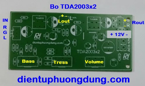 Bo mạch loa TDA2003A 2x10W 12V