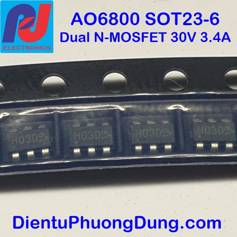 AO6800 Dual N MOSFET 30V 3.4A