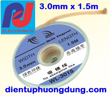 Cuộn dây hút thiếc WL3015 3mm, dài 1,5m