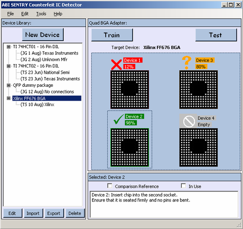 ABI SENTRY Counterfeit IC Detector